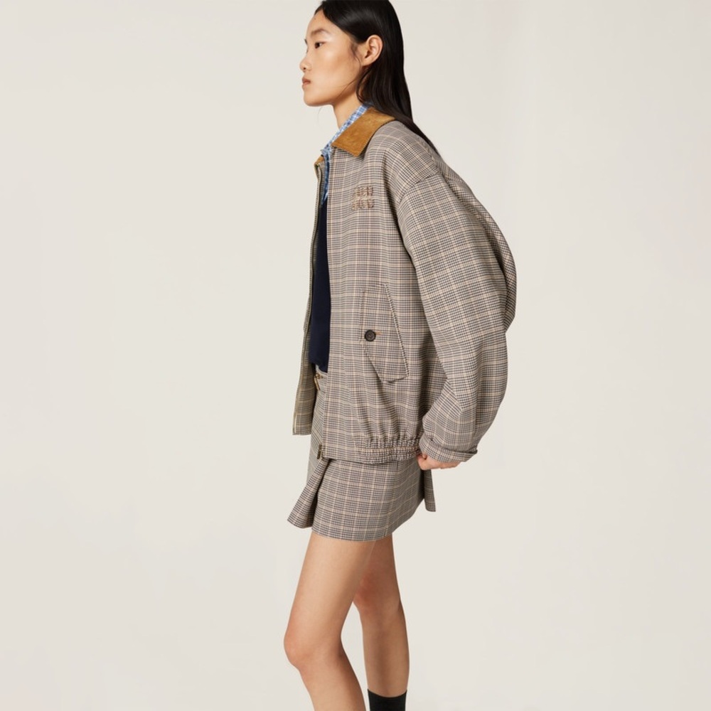 Miu Miu Checked double weave blouson jacket It36 - Picture 8 of 10